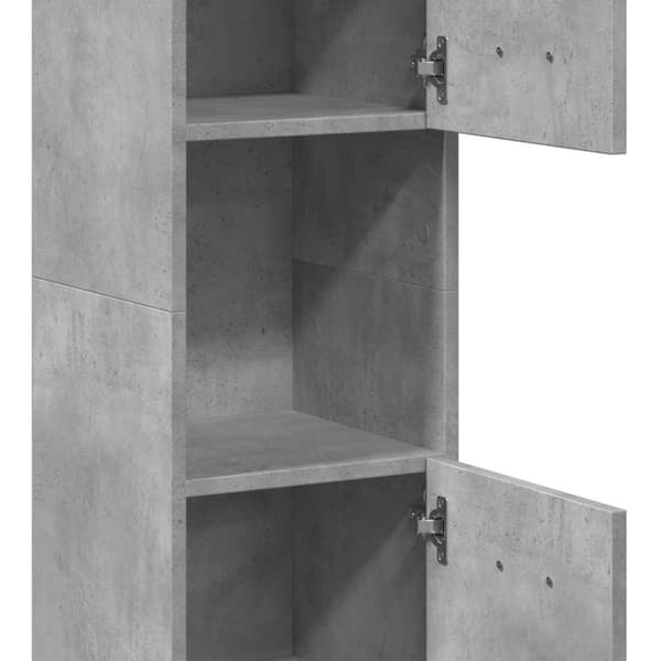 vidaXL Kylpyhuoneen seinäkaappi betoninharmaa 30x30x130 cm lastulevy