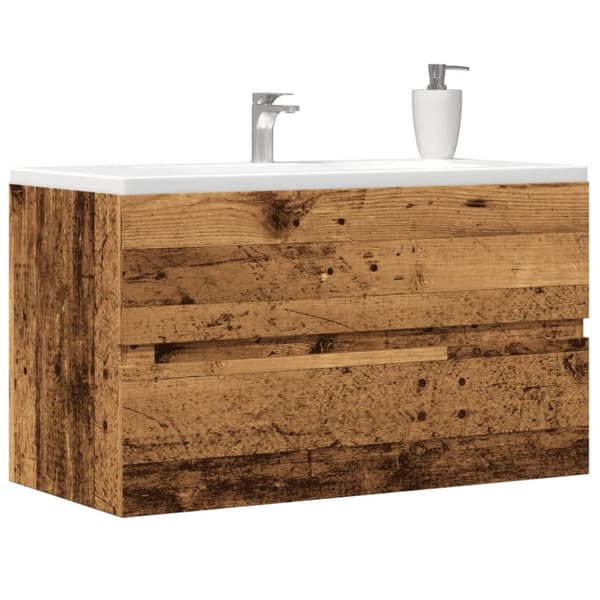vidaXL Allaskaappi vanha puu 90x38,5x45 cm tekninen puu