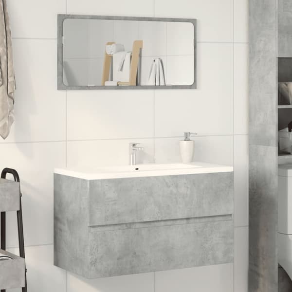 vidaXL Servantskap betonggrå 90x38,5x45 cm sponplate