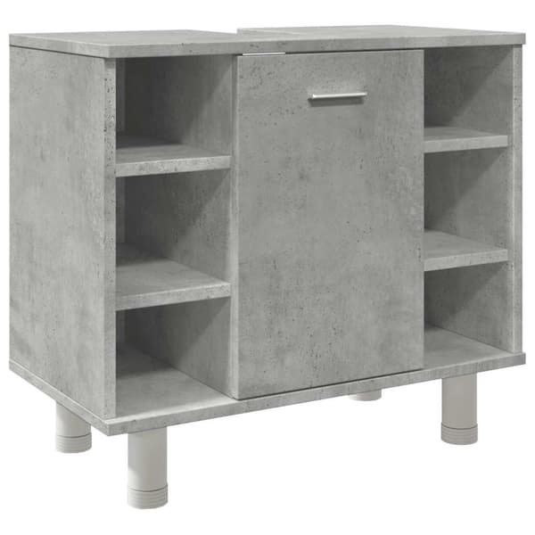 vidaXL Kylpyhuonekaappi betoninharmaa 60x32x53,5 cm lastulevy
