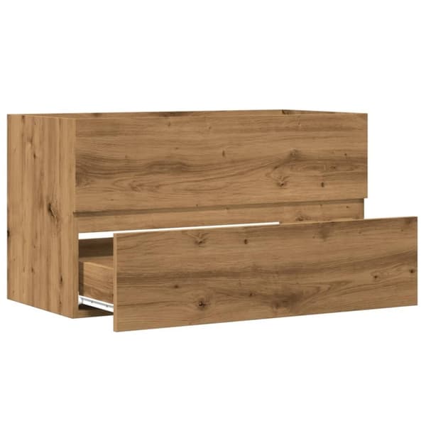 vidaXL Servantskap artisan eik 90x38,5x45 cm konstruert tre