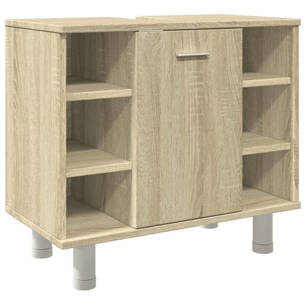 vidaXL badeværelsesskab 60x32x53,5 cm konstrueret træ sonoma-eg
