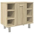Miniatyrbillede 1 af 2: vidaXL badeværelsesskab 60x32x53,5 cm konstrueret træ sonoma-eg
