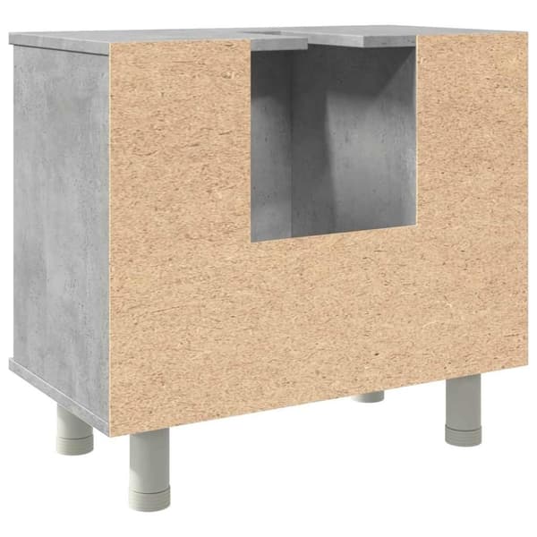 vidaXL Badrumsskåp betonggrå 60x32x53,5 cm spånskiva