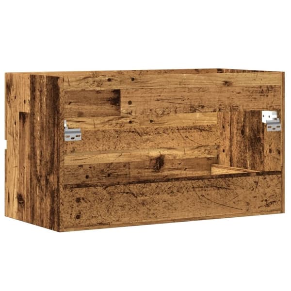 vidaXL Kylpyhuoneen seinäkaappi vanha puu 80x38,5x45 cm tekninen puu