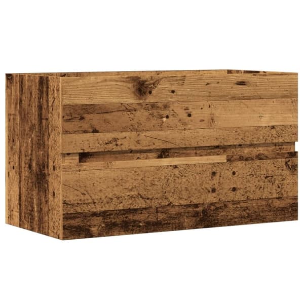 vidaXL Kylpyhuoneen seinäkaappi vanha puu 80x38,5x45 cm tekninen puu