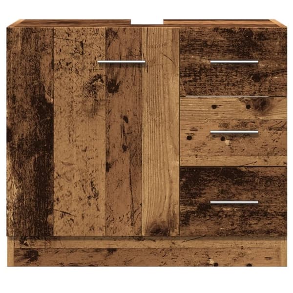 vidaXL underskab til håndvask 63x30x54 cm konstrueret træ gammelt træ