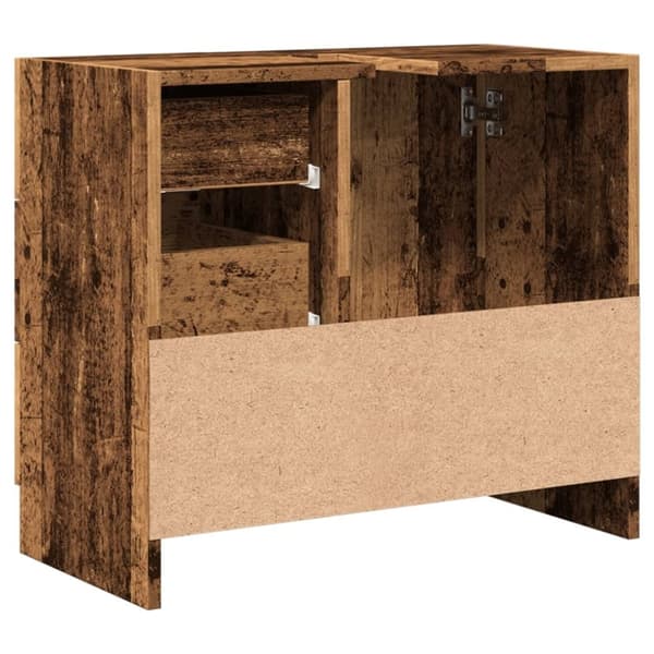 vidaXL underskab til håndvask 63x30x54 cm konstrueret træ gammelt træ