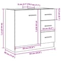 Miniatyrbillede 11 af 11: vidaXL underskab til håndvask 63x30x54 cm konstrueret træ gammelt træ