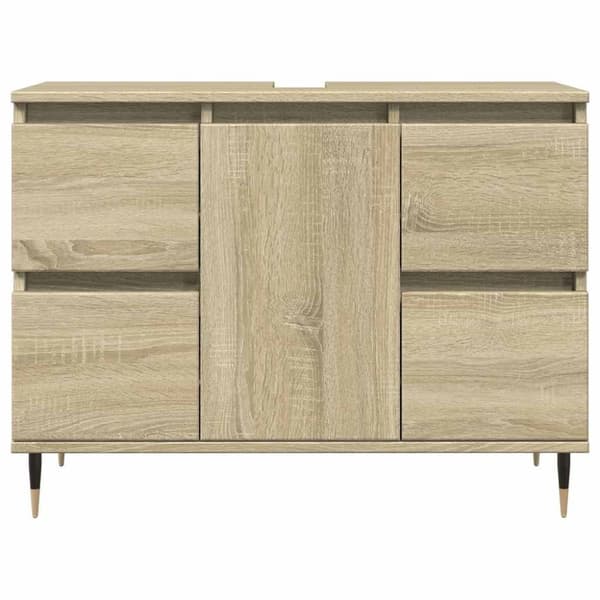 vidaXL Badrumsskåp sonoma-ek 80x33x60 cm konstruerat trä