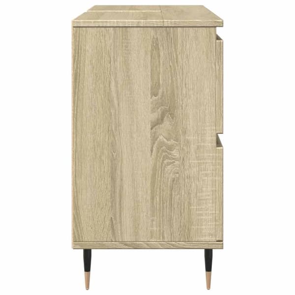 vidaXL Badrumsskåp sonoma-ek 80x33x60 cm konstruerat trä