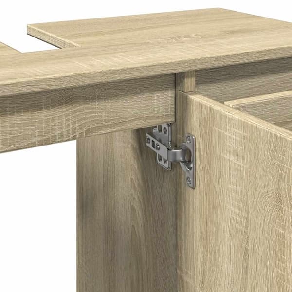 vidaXL Badrumsskåp sonoma-ek 80x33x60 cm konstruerat trä
