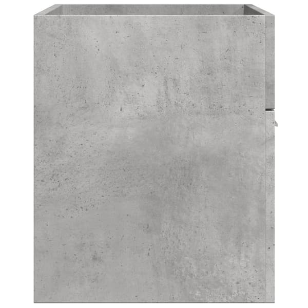 vidaXL Allaskaappi korkeakiilto betoninharmaa 80x38,5x46 cm lastulevy