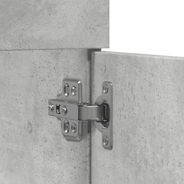 vidaXL Allaskaappi korkeakiilto betoninharmaa 80x38,5x46 cm lastulevy