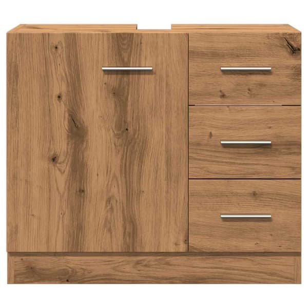 vidaXL Tvättställsskåp ek 63x30x54 cm konstruerat trä