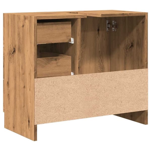 vidaXL Tvättställsskåp ek 63x30x54 cm konstruerat trä