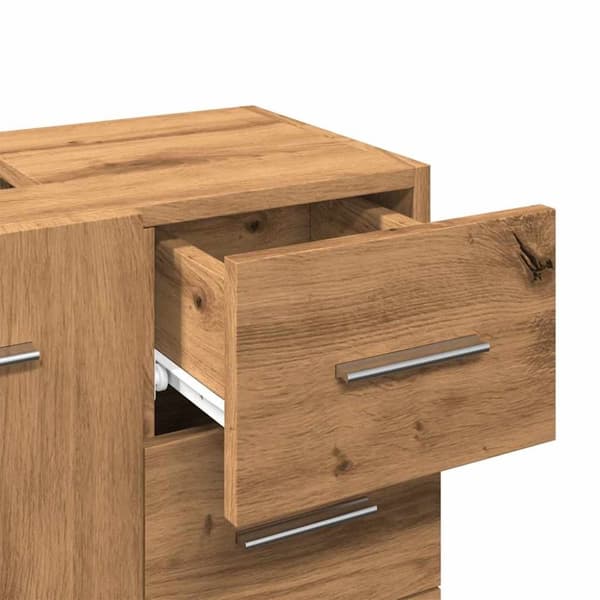 vidaXL Tvättställsskåp ek 63x30x54 cm konstruerat trä