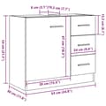 Miniatyrbild 11 av 11: vidaXL Tvättställsskåp ek 63x30x54 cm konstruerat trä