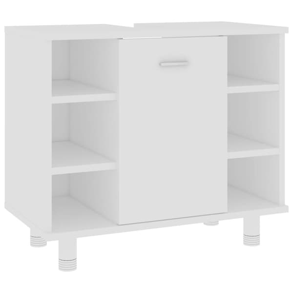 Badrumsskåp vit 60x32x53,5 cm konstruerat trä
