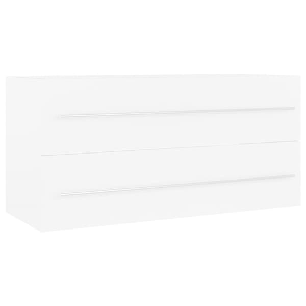 Tvättställsskåp vit 100x38,5x48 cm konstruerat trä