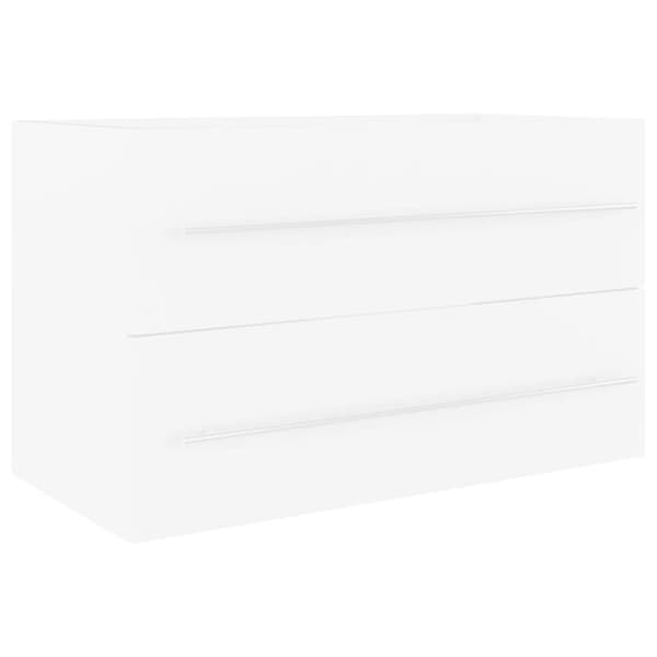 Tvättställsskåp vit 80x38,5x48 cm konstruerat trä