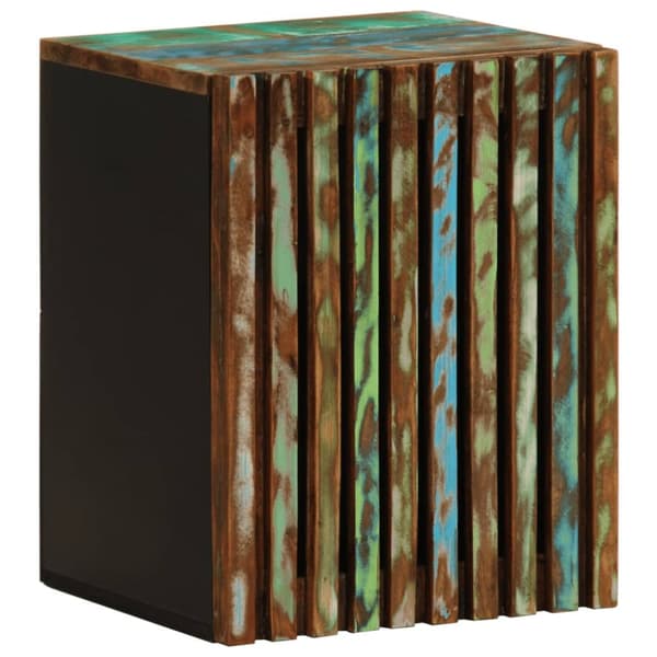 Väggmonterat badrumsskåp 38x34x48 cm massivt akaciaträ