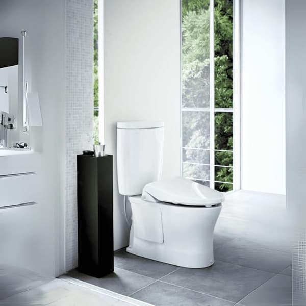 YAMAZAKI - Toalettställ L13 cm - TOWER - Svart-Svart