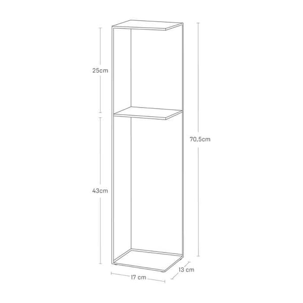 YAMAZAKI - Toalettställ L13 cm - TOWER - Svart-Svart