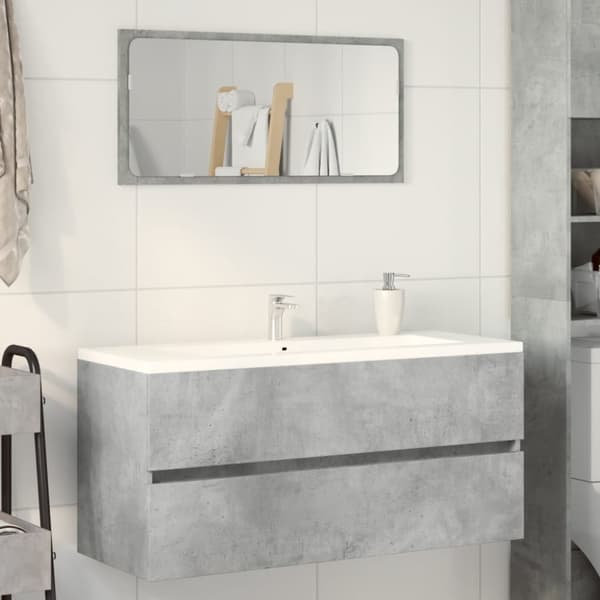 Tvättställsskåp betonggrå 100x38,5x45 cm spånskiva
