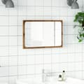 Pikkukuva 4 / 10: Kylpyhuoneen peili LED-valoilla artesaani tammi 60x8,5x38 cm