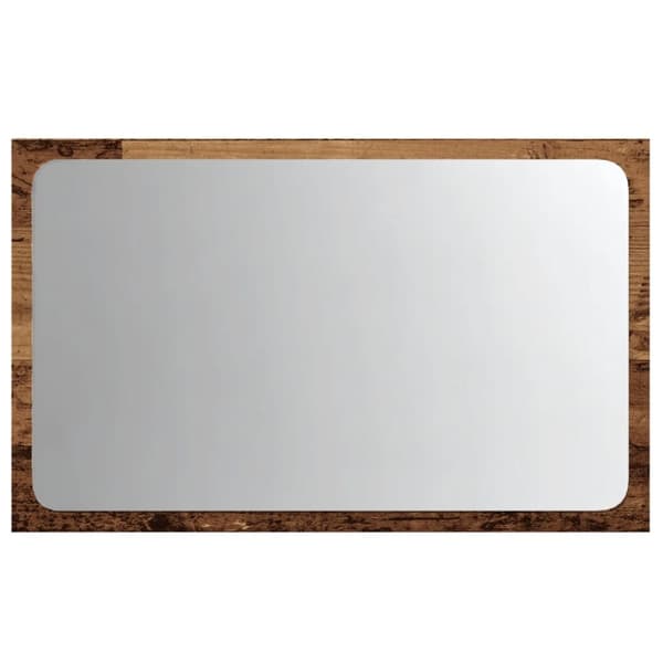 Kylpyhuoneen peili LED-valoilla artesaani tammi 60x8,5x38 cm