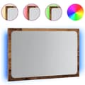 Pikkukuva 2 / 10: Kylpyhuoneen peili LED-valoilla artesaani tammi 60x8,5x38 cm