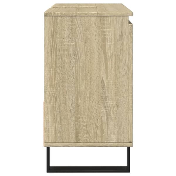 badeværelsesskab 65x33x60 cm konstrueret træ sonoma-eg