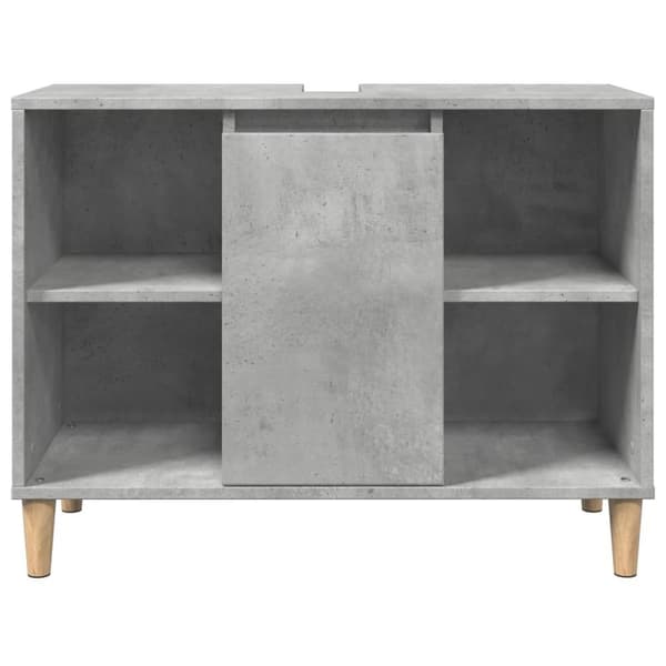 Kylpyhuoneen kaappi betoninharmaa 80x33x60 cm tekninen puu