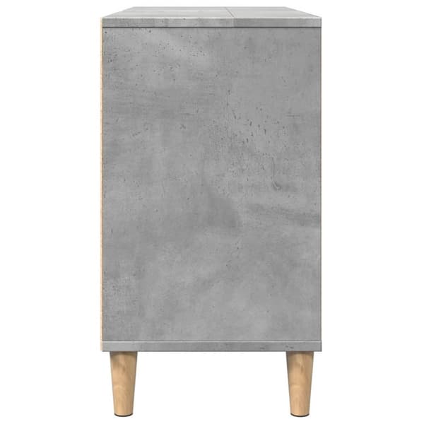 Kylpyhuoneen kaappi betoninharmaa 80x33x60 cm tekninen puu