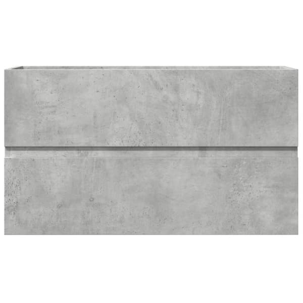 Kylpyhuoneen seinäkaappi betoninharm 80x38,5x45 cm tekninen puu