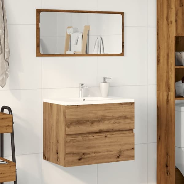 badeværelsesskab 60x38,5x45 cm konstrueret træ kunsteg