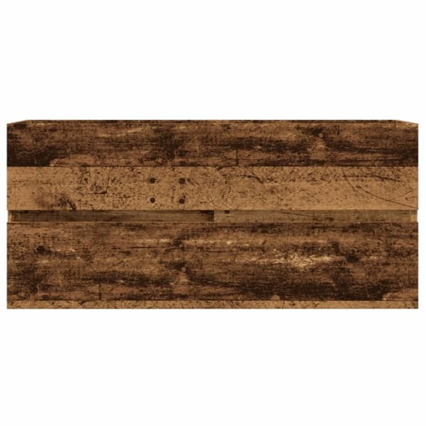 vaskeskab 100x38,5x45 cm konstrueret træ gammelt trælook
