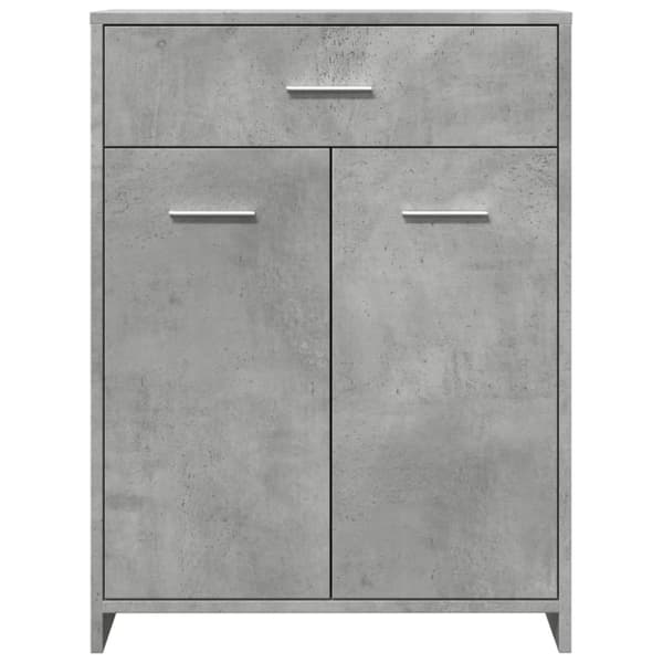 Kylpyhuonekaappi betoninharmaa 60x33x80 cm lastulevy