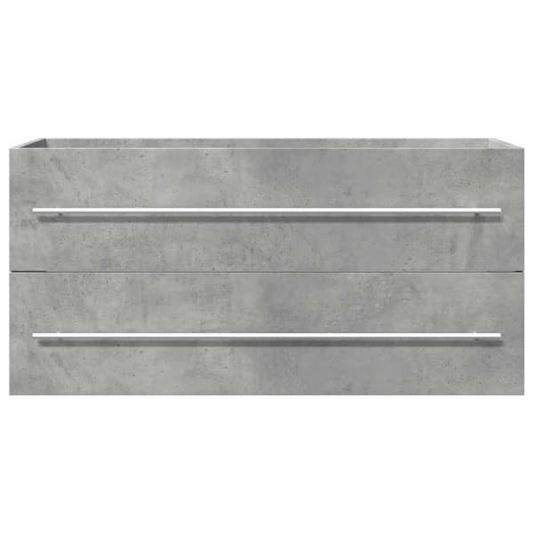 vaskeskab 100x38,5x48 cm spånplade betongrå