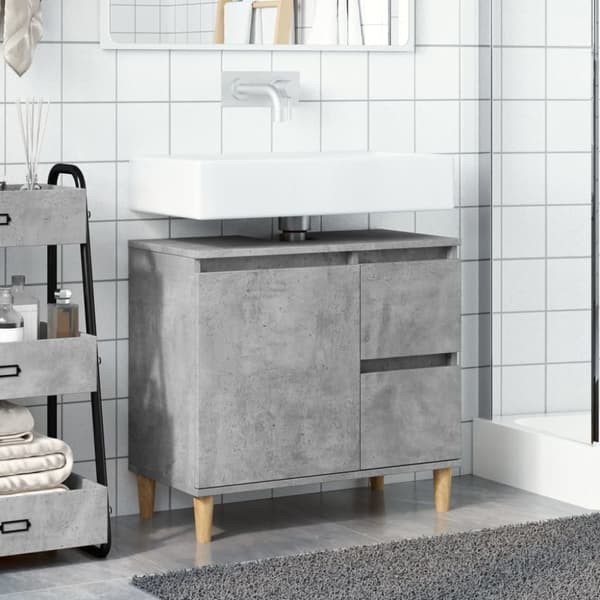 underskab til vask 65x33x60 cm konstrueret træ betongrå