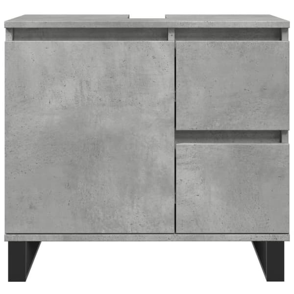 Tvättställsskåp betonggrå 65x33x60 cm konstruerat trä