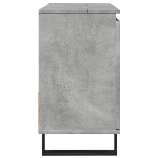 Tvättställsskåp betonggrå 65x33x60 cm konstruerat trä