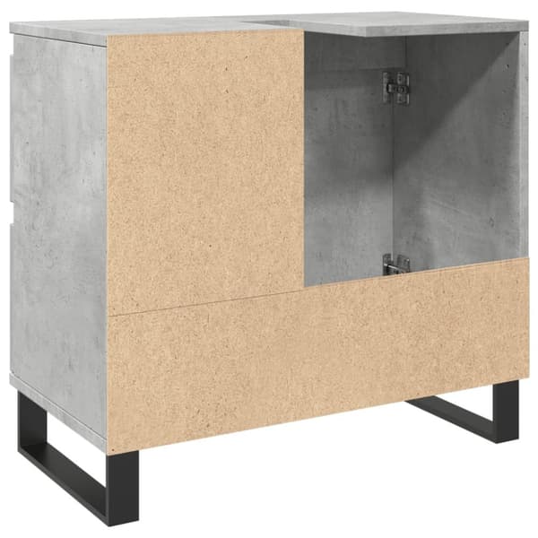 Tvättställsskåp betonggrå 65x33x60 cm konstruerat trä