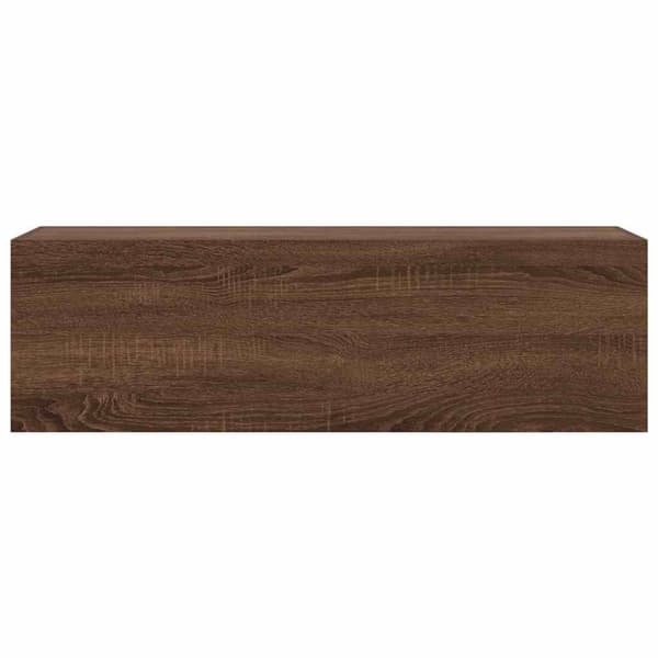 Väggskåp för badrum brun ek 100x25x30 cm konstruerat trä