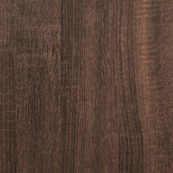 væghængt badeværelsesskab 100x25x40 cm konstrueret træ brun eg