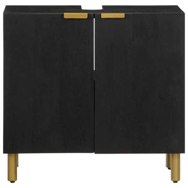underskab til vask 62x33x58 cm konstrueret træ sort