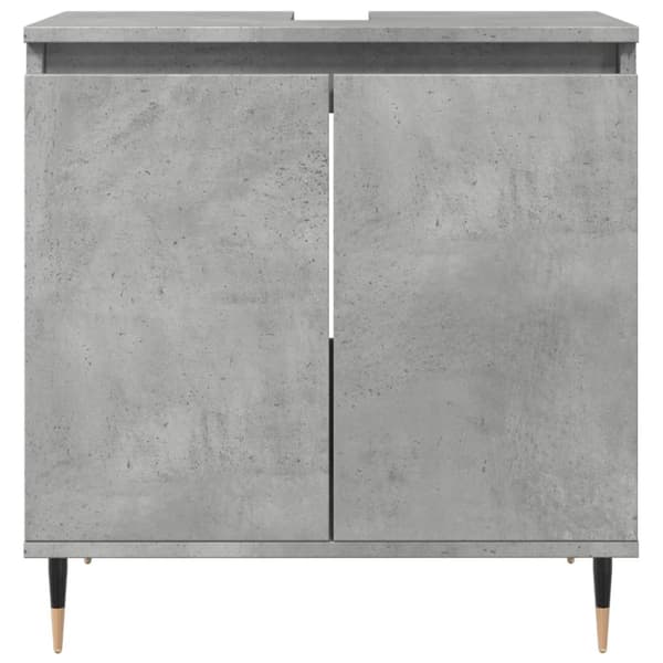 badeværelsesskab 58x33x60 cm konstrueret træ betongrå