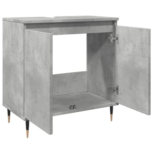 badeværelsesskab 58x33x60 cm konstrueret træ betongrå