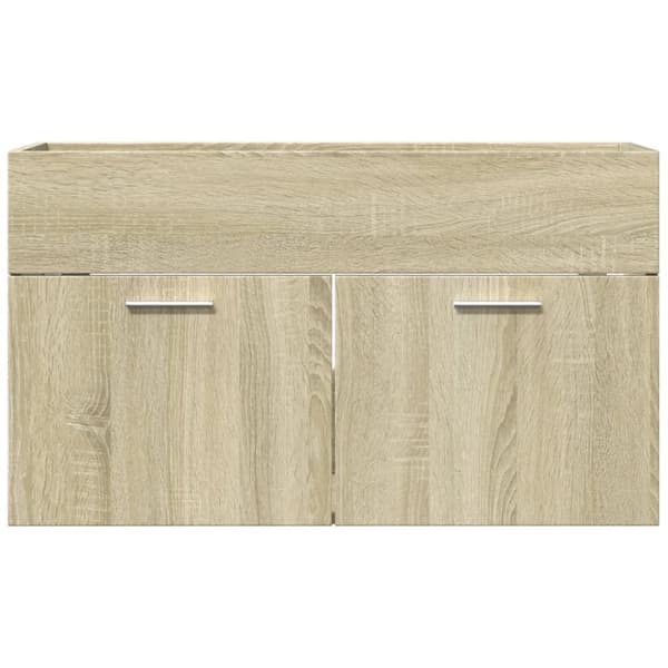 skab til håndvask 80x38,5x46 cm konstrueret træ sonoma-eg